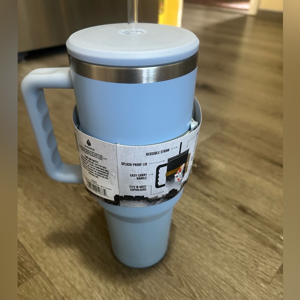 Anna Agenda Light Blue Stainless Steel Tumbler - Picture 3 of 7